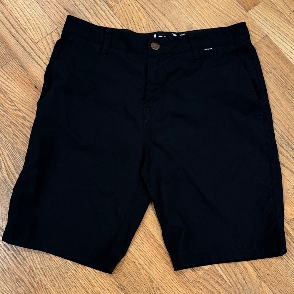 Hurley Men's Black Flat Front Shorts